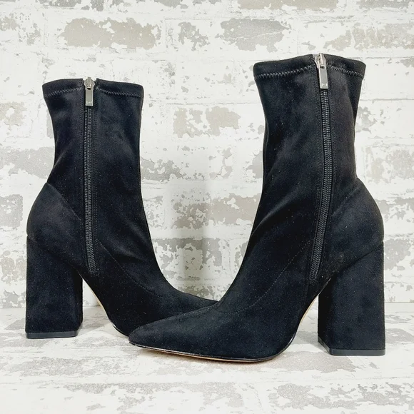 New Marc Fisher Larry Pointed Toe Black Ankle Bootie  W791 - Picture 5 of 13